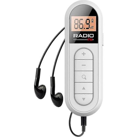 Mini radio FM de poche rechargeable 300 mAh, portable, 76-108 MHz, avec écran LCD rétroéclairé et casque filaire 3,5 mm. (1/5)