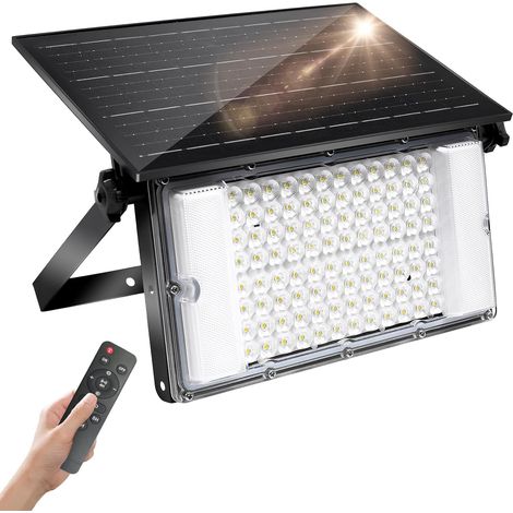 Projecteur Solaire Exterieur avec Détecteur de Mouvement,100W Lampe Solaire Exterieur 6000mAh, IP65 Étanche solaire Projecteur LED de Sécurité pour Jardin Garage Cours Chemin (1/5)