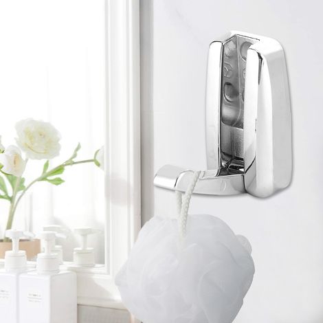 Sistema de ganchos de 3 piezas fabricado en aleación de zinc para almacenamiento oculto en armarios – apto para baños/dormitorios (1/5)