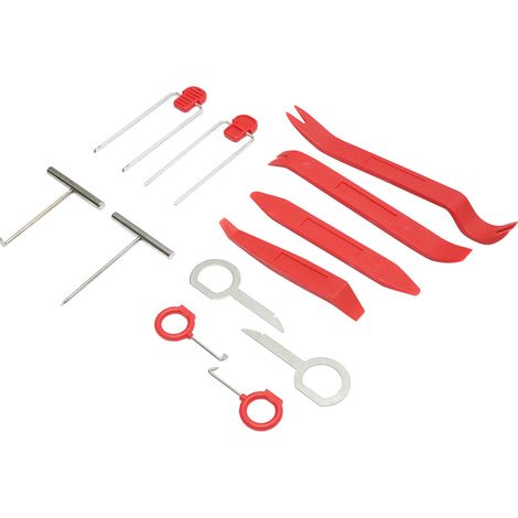 Set di 12 strumenti per la rimozione di radio, tappezzeria e interni auto, Breckner Germany