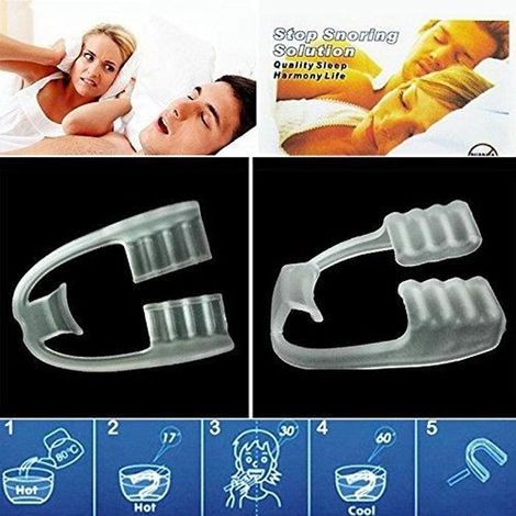 Gouttière Dentaire Anti-Bruxisme Protège-dents Anti-grincement de Dents Anti Ronflement Orthèse Contre l'Apnée du Sommeil (1/4)