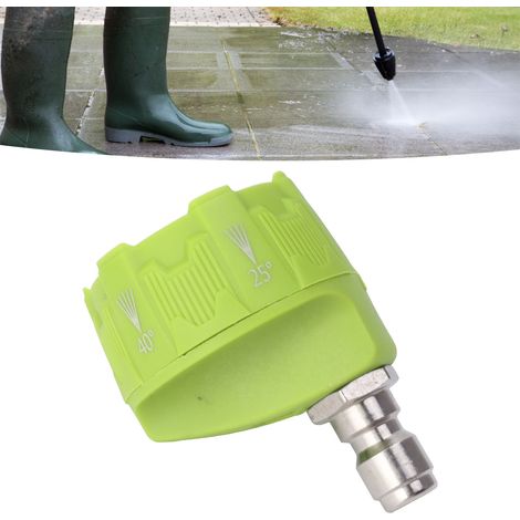 Hochdruck-Wasserpistolendüse mit 1/4"-Schnellanschluss, sechsfach verstellbare Multifunktionsdüse aus Edelstahl, grün (1/5)