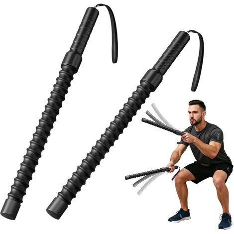 Corde à sauter sans fil pour exercices de fitness, corde à sauter portable pour le renforcement musculaire et l'entraînement cardio à faible impact (2 cordes) (1/4)