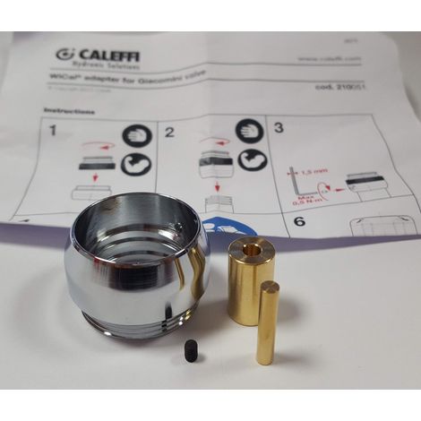 Adapter für Giacomini-Ventile mit Thermostatoption Caleffi 210051  Chrom