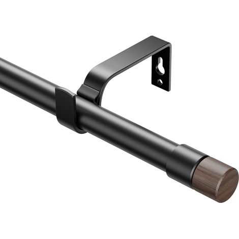 1 Tringle à rideaux,76-350 cm,réglable,diamètre 19 mm,embouts grain de bois,salon,chambre