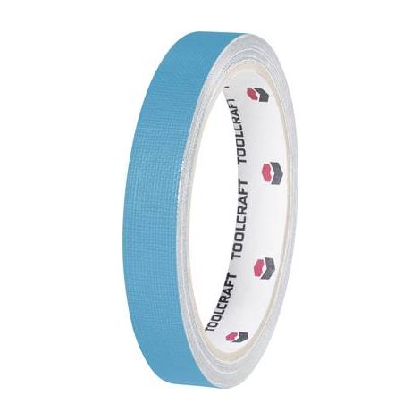 RUBAN ADHÉSIF TISSÉ BLEU (L X L) 10 M X 19 MM CONDITIONNEMENT: 1 BOBINE(S) TOOLCRAFT HEB19L10BC (1/2)