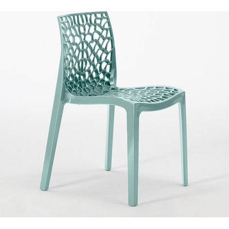 Silla Gruvyer para Cocina y Bar de Polipropileno Apilable Grand Soleil - Verde 3
