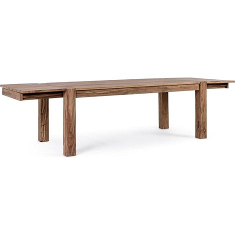 Tavolo Salford allungabile rettangolare, con gambe, piano in legno sheesham, stile design -200-300 x 100 cm (1/5)