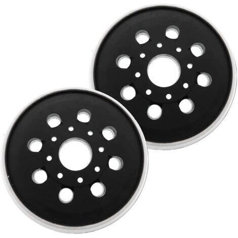 2 Pièces 125mm Plateau de Ponçage compatible Bosch PEX 220 A GEX 125-1 AE PEX 220 AE Accessoire d’outil de Ponçage Disque de Polissage de Ponçage avec Hook et Loop 8 Trous (1/4)