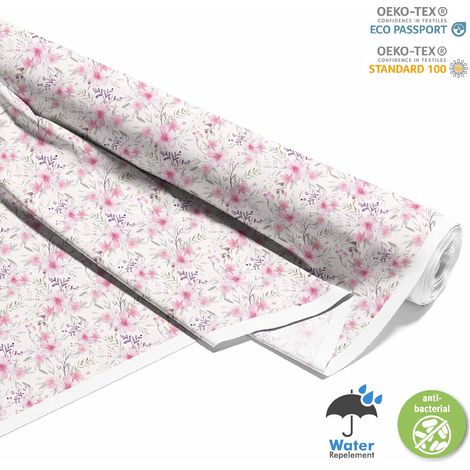 Outdoor dekostoffe oxford - Motiv pinke Blumen I DX268 (1/5)