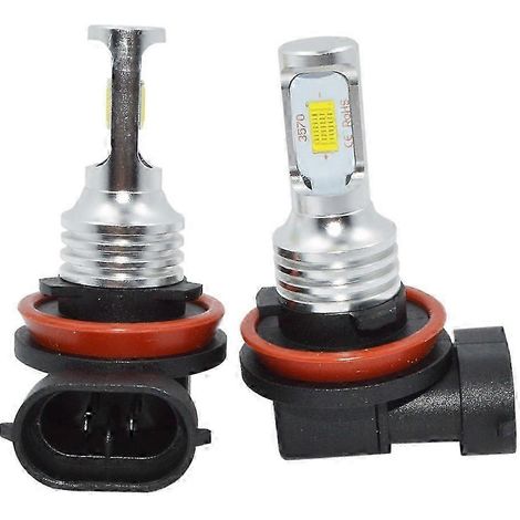 Ampoules de phares LED H11/H8 améliorées (2024) : 20 000 lumens/jeu, lumière blanche 6 500 K ultra-lumineuse, compatibles avec les ampoules de feux antibrouillard H11/H8. (1/5)
