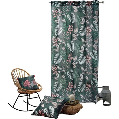 Rideau a oeillets Jardin d'interieur kaki