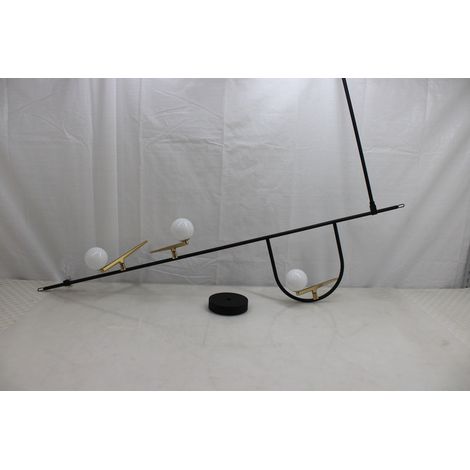 [GEBRAUCHT] B-Ware Artemide Pendelleuchte Hängelampe Yanzi LED schwarz messing weiß Glas dimmbar (1/2)