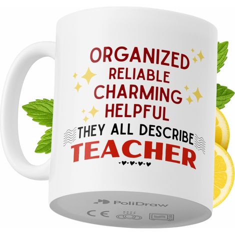 Lustiger Becher für Lehrer – Kaffee- oder Teebecher mit witzigem Textdesign – ideal für Geburtstage, Namenstage, Feiertage und besondere Anlässe. Hochwertiger Becher für Zuhause, Büro und Arbeit. Farb (1/5)