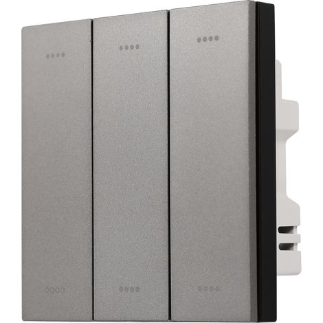 Tuya Zigbee Dreifachschalter, mattgrau