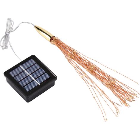 Guirlande lumineuse LED étanche à énergie solaire, effet feu d'artifice (1/5)