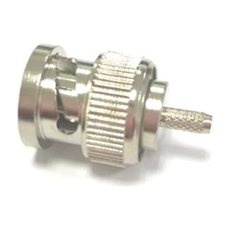 Connecteur coaxial RS PRO Mâle Droit, raccordement A sertir 50O Montage sur câble ( Prix pour 1 )