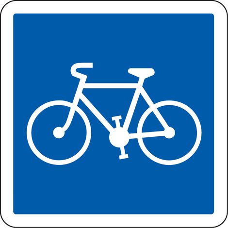 Panneau Indication C113 – Piste ou bande cyclable conseillée – Carré Classe 1 500 mm – Gamme BRETAGNE (1/5)