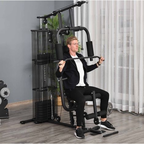 Station de musculation multifonction acier noir HAVRYA (1/3)