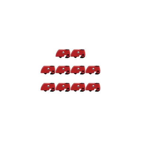 Lot de 10 disjoncteurs universels rouges, pour éviter les interrupteurs accidentels, fonctionne avec tous les cadenas et loquets de verrouillage
