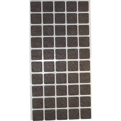 Filzgleiter 20 x 20 x 3 mm selbstklebend, Braun