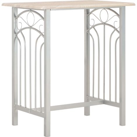 Set de 1 Table et 2 Tabourets de bar, Ensemble Table et Chaises Bois et acier OIB2882E (1/5)