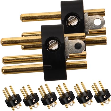 eurs XLR Mâles 3 Broches Métal Abs pour Microphone Lot de 8 Liaison Directe à L’amplificateur Matériel Ktv (1/5)