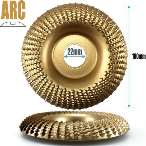 Disque de ponçage doré pour bois 100 mm, adapté aux meuleuses d'angle 125 mm, diamètre intérieur 22 mm (1/5)