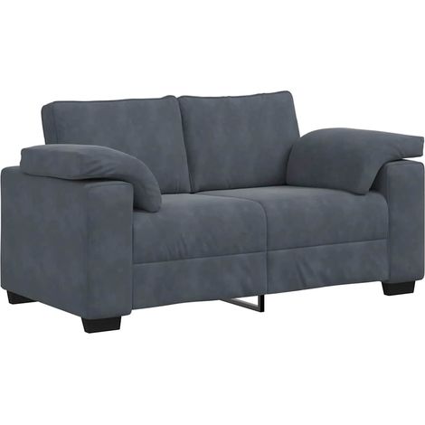 Sofá Loveseat gris oscuro 160x77x82 cm terciopelo vidaXL