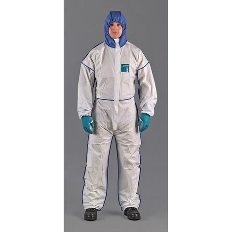 Combinaison de protection AlphaTec® 1800 Comfort Taille XXXL blanc/bleu PSA III MICROGARD