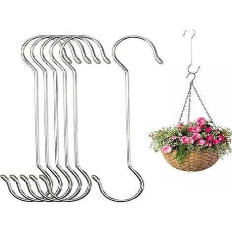 lot De 10 Crochets De Suspension En Forme De S, En Acier Inoxydable, Durables, Surdimensionns De Grande Taille Pour Ustensiles De Cuisine, Cassero (1/5)