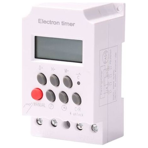 Minuterie numérique 220 V, programmateur hebdomadaire électronique avec micro-ordinateur, minuterie intelligente pour prise murale, commande automatique pour éclairage, chauffage, arrosage (1/5)