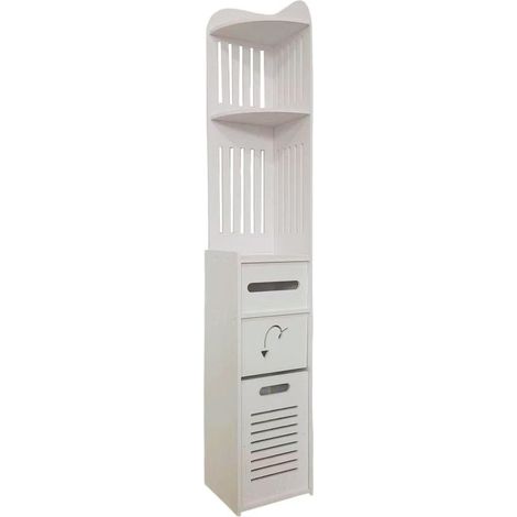 Étagère d'angle pour toilettes, meuble de rangement à plusieurs niveaux, grande capacité, étagère de salle de bain 4,83(6) (1/5)