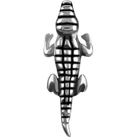 Einsteckmutter - Krokodil - Silber - PI-032 (1/2)