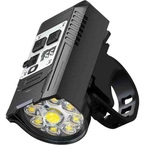 Luce per bicicletta ultra luminosa, progettata specificamente per le uscite notturne, ricaricabile tramite USB Type-C, torcia ad alta potenza e alta capacità, un accessorio di sicurezza per le pedalat (1/3)