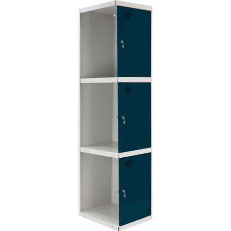 Simonrack Moderner Garderobenschrank grau 3 Türen Metall