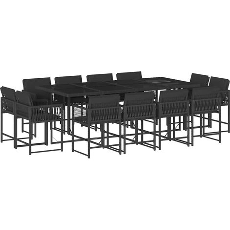 Maison Exclusive - Set comedor de jardín con cojines 13 pzas ratá