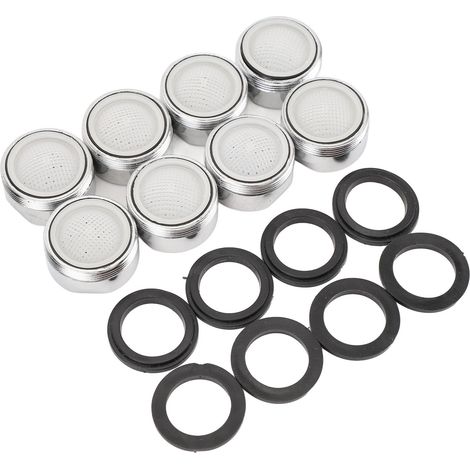 20 Aérateurs de Robinet à Visser Lot de 20 Mousseur pour Évier Cuisine Salle de Bain 24mm 15/16" Inox Laiton Joints Rondelles (1/5)