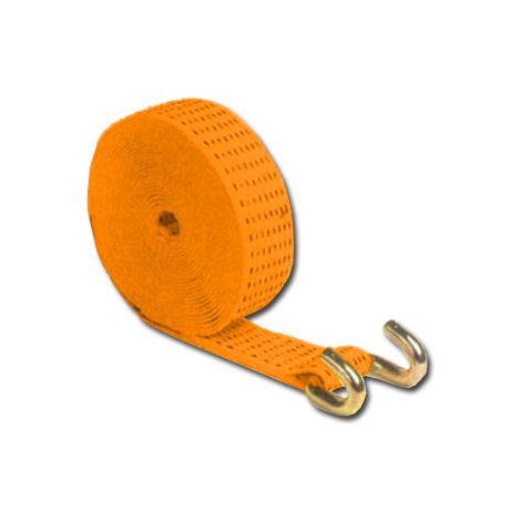 Cinta ratchet 50 mm x 10 m esl. naranja con gancho abierto
