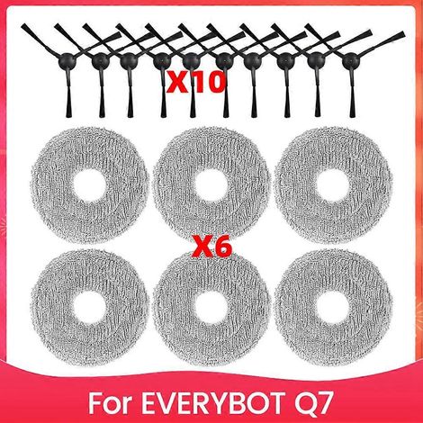 Accessoires de rechange pour aspirateur EVERYBOT Q7 : chiffon de nettoyage, brosse latérale, etc. (1/5)