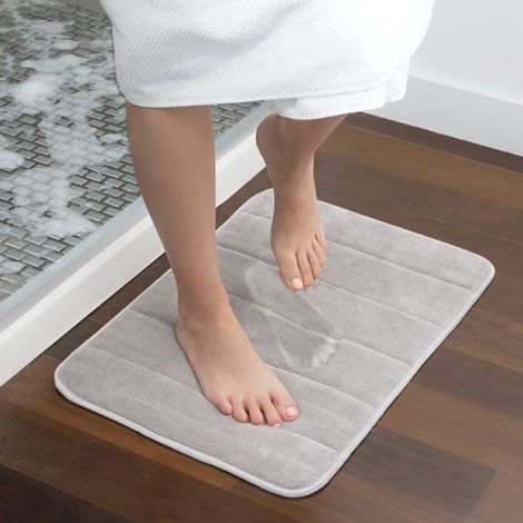 Northix Puffeet InnovaGoods Tapis de Bain Gris Antidérapant (1/6)