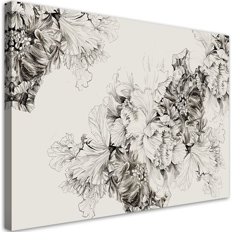 Quadro su tela, Motivo floreale vintage - 60x40 (1/4)