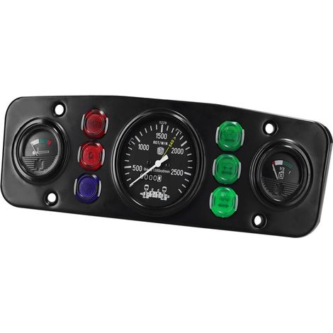 Tachymètre multi-fonctionnel Tachymètre de carburant Température de l'eau Température Automotive Instrument modifié 12V avec 6 lumières indicatrices (1/5)