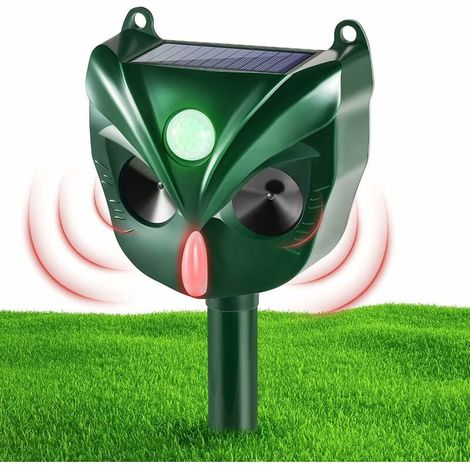 Cat Repeller, Solar Animal Repeller, Ultrasonic Dog Chaser, Solar Powered Deterrent Device for Outdoor, 5 Modes, Repellent for Birds, Rats, Cats, Dogs, Ec (1/5)