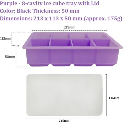 Moules à glaçons en silicone - faciles à démouler, souples et indéformables - indispensables pour faire des glaçons.