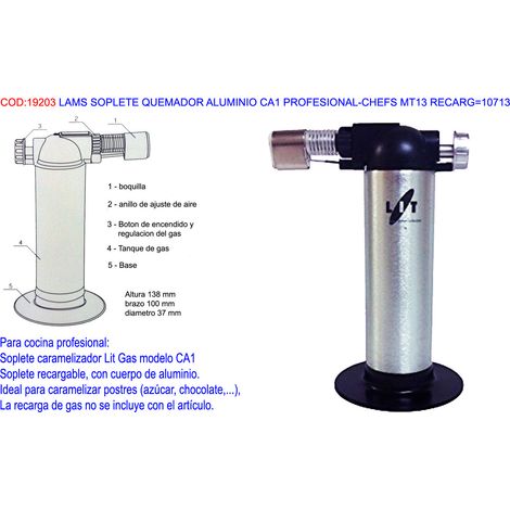 lams soplete quemador aluminio ca1 prof-chefs mt13 recarg 10713