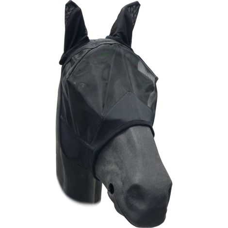 pony, nero: Maschera antimosche per pony con retina a maglia fine con agnello sintetico e protezione UV 60%.