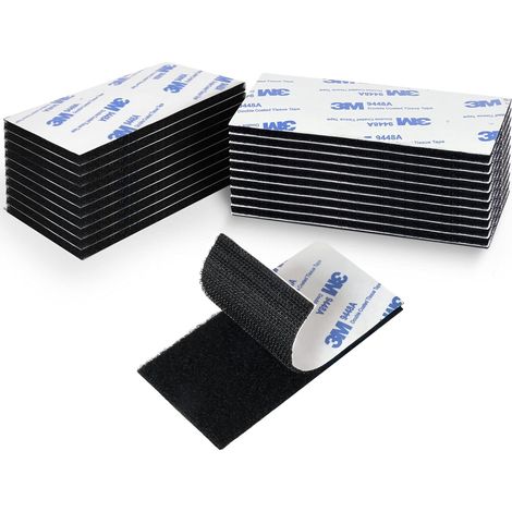Nastro adesivo per tessuti 10 cm x 5 cm, 12 paia, resistente, riutilizzabile, universale, con adesivo sensibile alla pressione, per uso domestico, in ufficio e fai da te. (1/5)