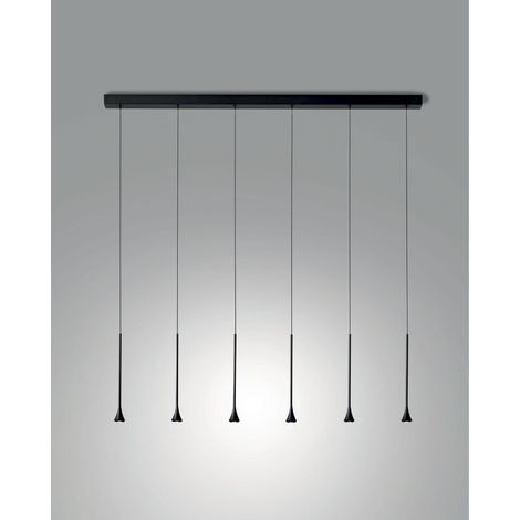 Suspension Led Susa 30 W 2790 Lm 3000 K À Intensité Variable, Coupure De Phase, Structure En Métal Noir, Ip20 - Susa (1/2)