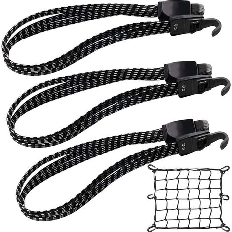 Sangle Bagage Elastique Tendeur Elastique 3pcs Sangle Bagage Elastique 70cm avec Crochets (1/5)